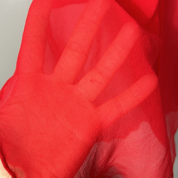 Vintage Magic Silk Slip Chemise size M see through with faux fur sexy sheer - Picture 11 of 15